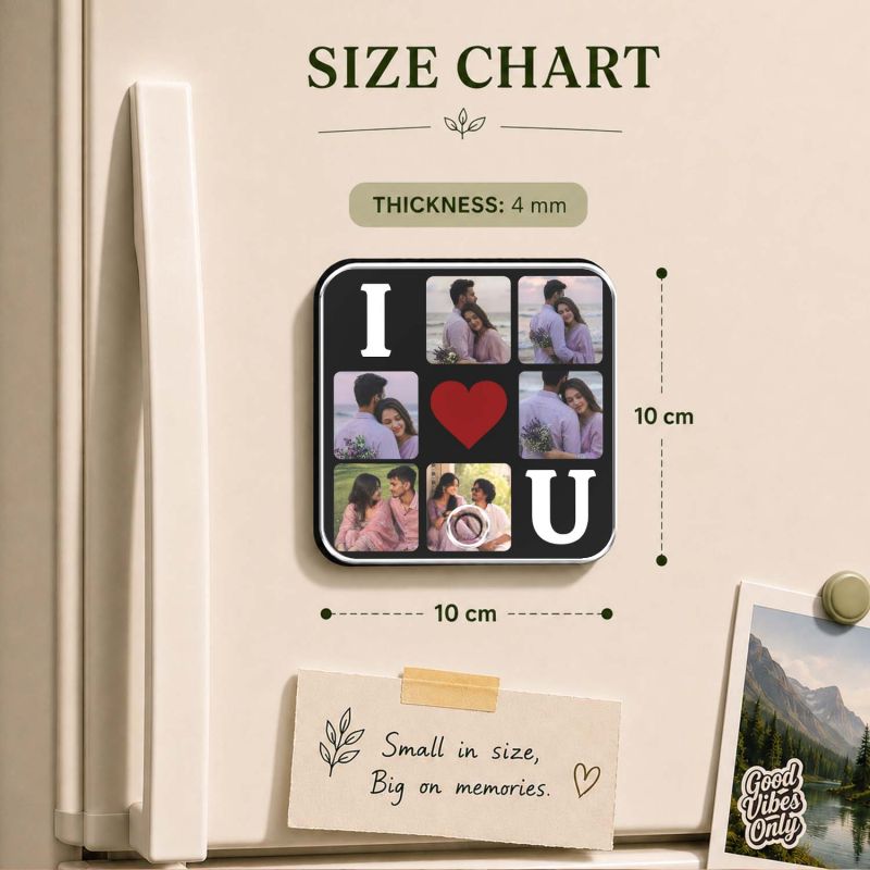 I Love You Personalized Musical Fridge Magnet for Couples  Purpose Gift for Love, Girlfriend, Boyfriend Music Player Music Box Fridge Magnet